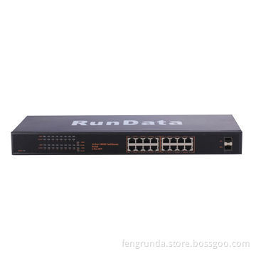 16-port Gigabit Fast Ethernet Switch with 2-port Gigabit SFP